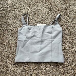 Abercrombie & Fitch Light Gray Crop Top
